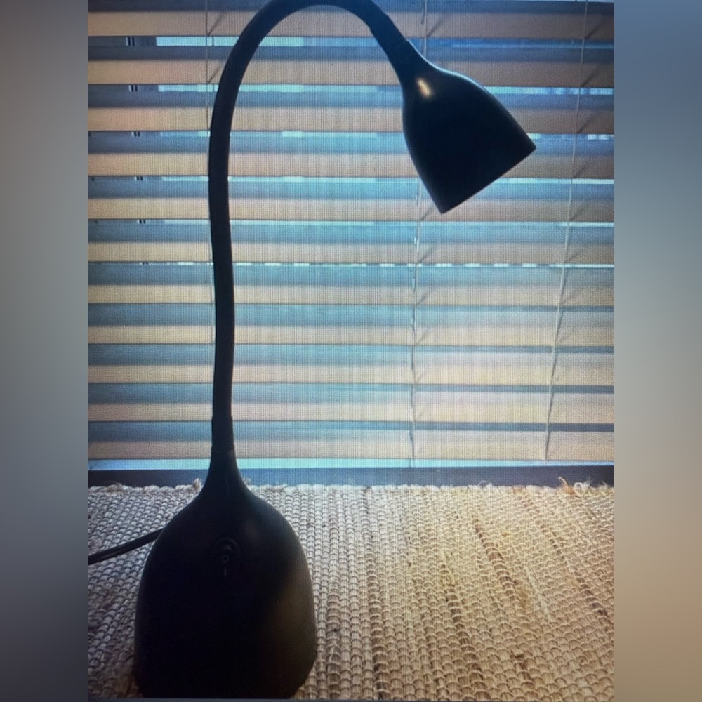 Modern Black Gooseneck Table Lamp by Greenlite